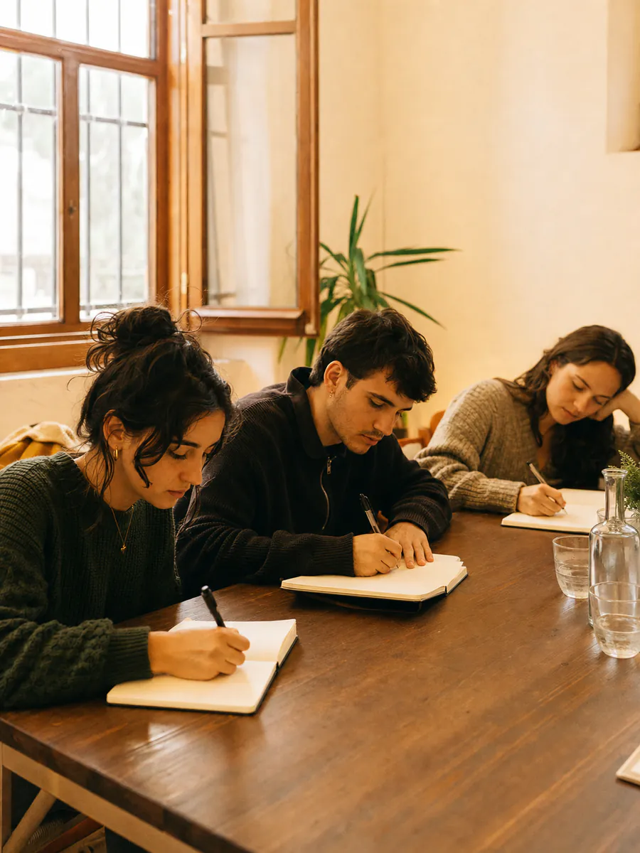 Estudiantes en taller